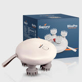 Saporo Scalp Massager Electric (Rechargeable), Red Light Therapy Hair Growth Massager With Silicone Bristles, 3 Speed Modes, Wat