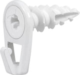 Hillman Large 122405 SelfDrilling Wall Driller Picture Hangers 50lbs Package of 6, White Coating