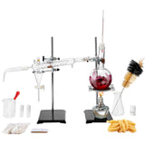 VEVOR Essential Oil Distillation Equipment, 2L Capacity, Made with 3.3 Borosilicate Lab-Quality Glass, Includes a 1000W Heater a