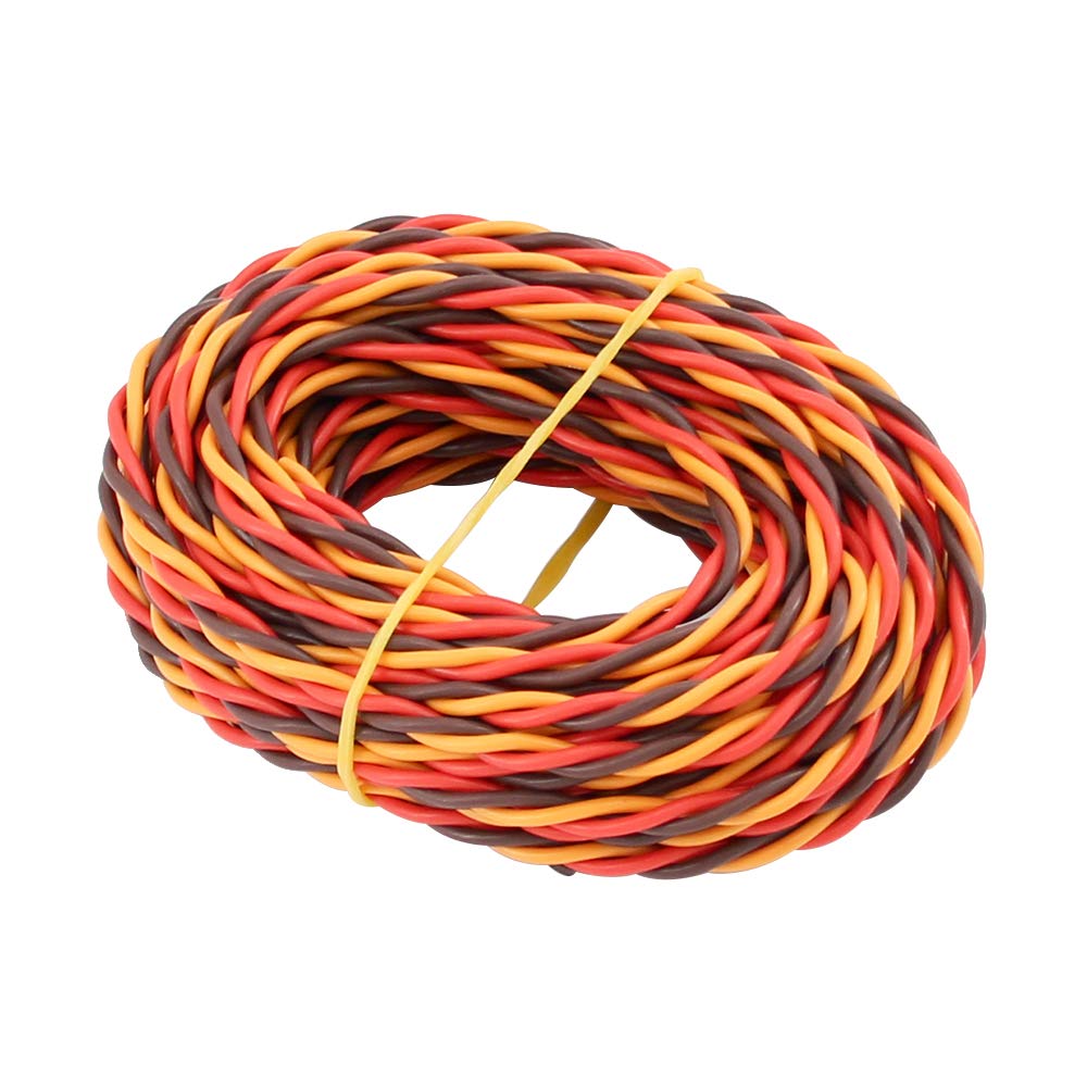 BDHI 16' 5m 3-Way Servo Wire 22awg 60 cores Twisted Cable for JR Hitec Futaba(BDHI-37)