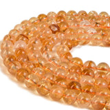 6mm Genuine Citrine Bead Gemstone Round Semi Precious Loose Beads for Jewelry Making 15