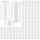 Teenyyou 50 Pcs 15ml Empty Deodorant Containers Twist Filling Stick Plastic Deodorant Container Refillable Bottles Bottom Fillin