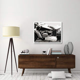 Vintage American V-Twin Engine (Detail)-Paper Art-42,,X32,,