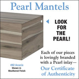 Pearl Mantels 492-72-Weather Acacia Wood Fireplace Mantel Shelf, 72, Weathered Finish