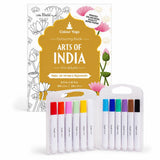 Itsy Bitsy Art of India Colouring Book with 12 Acrylic Marker Pen
