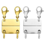 MKCYD Multi Necklace Layering Clasps Strong Magnetic Clasp, Gold and Silver Necklace Separator for Layering, Multiple Jewelry Cl