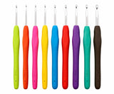 9Piece Premium Crochet Hooks Set With Ergonomic Soft Grip 26 Mm Crocheting Hook For Diy Flower Bouquet Art Craft Making For Be