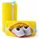 Shoe Washing Machine Bag With Microfiber Chenille Cushion Reusable Laundry Bag With Zipper Mesh For Sneakers Cleaning In Washe