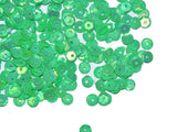The Design Cart 6 mm Light Green Round Circular Plastic Sequins Sitara for Embroidery, Embellishing Handbags, Apparels, Art Craf