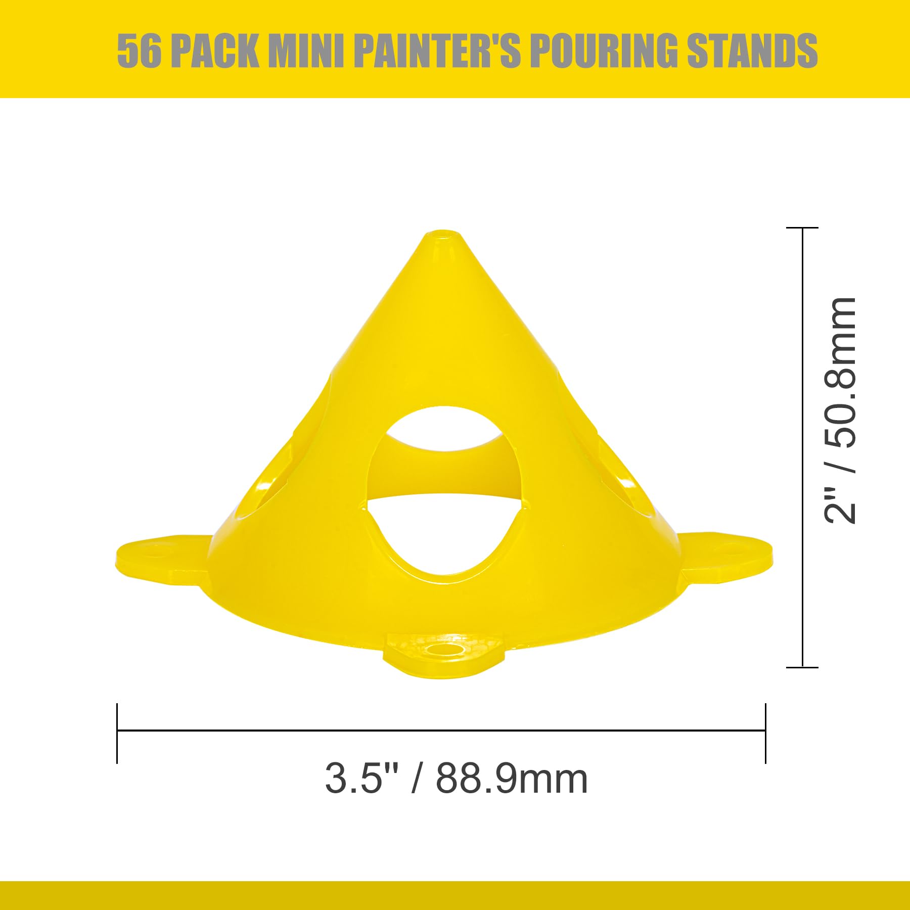 KATA 56Pack Pyramid Stands Painter's Painting Stands, Mini Cone Paint Stands for Canvas and Door Risers Support, Paint Pouring S