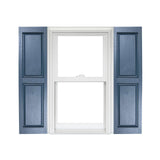 Homeside Raised Panel Vinyl Shutters (1 Pair) -12 x 47 - Indigo Blue