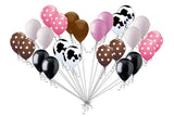 24 pc Cowgirl Inspired Polka Dot Latex Balloon Party Decoration Western Cow Girl