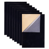 BENECREAT 20PCS Halloween Black Velvet Fabric Sticky Back Adhesive Back Sheets, A4 Sheet (8.3 x 11.8 ), Self-Adhesive Durable W