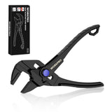 WORKPRO Mini Pliers Wrench, 4-Inch Smooth Jaw Pliers, High-Toughness Alloy Steel Adjustable Wrench Pliers with Smooth Parallel J