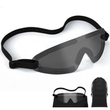 Kingdder Ultra Grey Protective Goggles Lightweight Sleeping Eye Shield with Adjustable Strap and Soft Padding with Storage Bag f