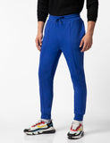 Fyltr Men'S Casual Joggers With Pintuck Design - Elasticated Waist With Drawstring | Welt Back Pocket | Solid Color,Cosmic Cobalt,Cosmic Cobalt,30