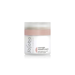 The Jojoba Company Overnight Renewal Cream With Hyaluronic Acid & Crown of Gold, w/Buriti Oil & Marshmallow Extract - Visibly In