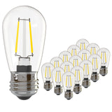 Banord 15 Pack Dimmable 2W S14 Replacement LED Bulbs, 2700K Warm White Waterproof Outdoor String Lights Vintage LED Filament Bul