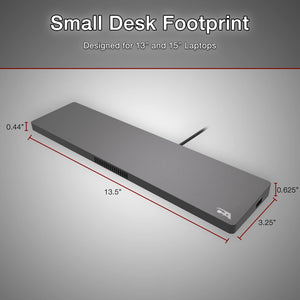 CA Essential Docking Station (DS-2000) - USB C Docking Station with 135W AC Power Adapter (90W Power Delivery), Active Laptop Co