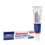 Secure Waterproof Denture Adhesive Zinc Free Extra Strong Hold For Upper, Lower or Partials 1.4 oz