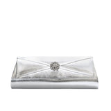 Touch Ups Clutch Handbag For Women, Silver
