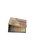 MAIMOUFIN 12-Pack Earth Tone Square Soft Pastels Water-Soluble Blendable Artist Drawing Pastels Set for Artists & Hobbyists Draw