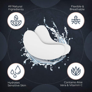 100 Pairs Under Eye Pads for Eyelash Extensions - Professional Lint Free Hydrogel Eye Patches with Moisturizing Vitamin C and Al