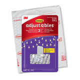 Command Adjustables Repositionable 1/2 lb Clips, 16 Hooks, 36 Strips/Pack