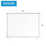 Weather Resistant Outdoor Magnetic Steel Dry-Erase Enclosed Board Cabinet, 47 X 38.3, Aluminum Frame