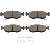 SCITOO D1568 Front Ceramic Brake Pads Sets w/Hardware Replacement For Fiat For 500 2012-2019
