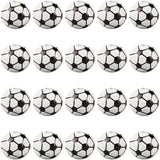 SUNNYCLUE 1 Box 70Pcs 15mm Soccer Beads Wooden Beads Bulk Large White Ball Shaped Footballs Sports Loose Spacer Focal Wood Beads
