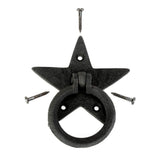Renovators Supply Manufacturing Cabinet Handles 3 in. Black Wrought Iron Drawer Pulls Antique Kitchen Cabinet Handles with Mount
