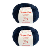 Yarnalia Cozy Yarn - Worsted Weight | Ultra-Soft | Fully Composed of Baby Alpaca | Easy Care (2-Pack, 100g/219yd Each) (Good Nig