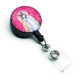 Carolines Treasures SS4741PKBR Pink Shih Tzu Retractable Badge Reel for Nurses ID Badge Holder with Clip Retractable Employee