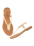 Shoetopia Women'S Snd-138 Golden Flat Sandal-7 Kids Uk (Snd-138-Golden)-Eu40,Golden,7,B0D8QCT2Z8