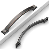 Coinkoly 10 Pack Oil Rubbed Bronze Cabinet Pulls 5 ' ' '(128mm) Hole Centers,Hardware for Cabinets,Kitchen Cabinet Handles,Arch 