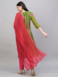 Gosriki Women'S Rayon Blend Straight Printed Kurta With Pant & Dupatta (Dollop Methi-Nw-Gs_M_Green_Medium),Green,,B0CS6652TL