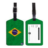 Nutcase Designer Luggage Travel Baggage Tags Set Of 2 With Name Card Inside Brazil