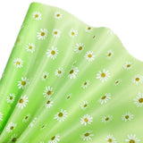 Translucent Jelly Vinyl 11.8x53(30x135cm) Frosted Glitter Daisy Flower Printed TPU Film for Hair Bows Clips Handbags Making (Gre