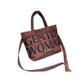 Merishopp Quilted Crossbody Bag Casual Shopping Bag Handbag For Commuting Work Holiday Brown
