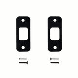 SUMBIN Deadbolt Strike Plate Square Corner 1-1/8 x 2-3/4 with dustbox (Matte Black) 2 Sets