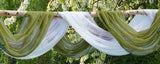 WARM HOME DESIGNS 4 Yards Long Sage Green Fabric By The Yard. 55 Wide Sheer Bulk Fabric for Bed Canopy Curtains, Wedding Arch De