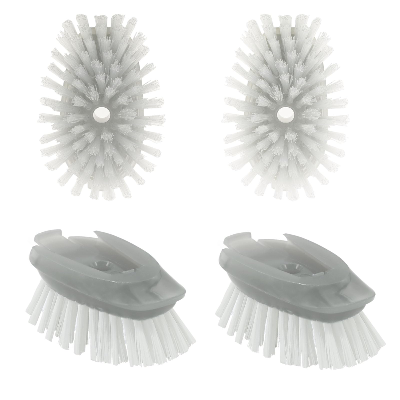 4 Pack Dish Brush Refills, Dish Brush Replacement Head for OXO Steel Soap Dispensing Dish Brush