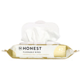 The Honest Company Flushable Wipes for Sensitive Skin | Fragrance Free, Hypoallergenic, 99% Water, Safe to Flush | Gilded Wings,