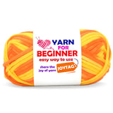 50g Rainbow Beginner Crochet Yarn for Crocheting and Knitting Multicolor Cotton Crochet Yarn for Beginners(Yellow Variegated)