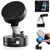 Kanroadi Vacuum Magnetic Suction Phone Holder, 2025 New Magnetic Suction Phone Mount, Foldable Portable Double-Sided Vacuum Magn