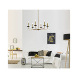 Living District Indoor Modern Home Decorative Bright Ceiling Cohen 36 Inch Pendant In Black And Brass