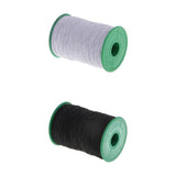 ATORSE 2pcs 500 Meter Elastic Cord Thread Jewelry Making Beading String Black+White