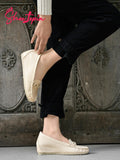 Shoetopia Smart Casual Buckle Detailed Cream Loafers For Girls-Eu39,Cream,6,B0D5HH7VPM