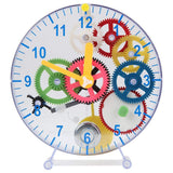 Lily's Home 31 Pieces Do-It-Yourself Children's First Puzzle Clock Kit, No Batteries Required, Learn How Clock Gears Work, Color